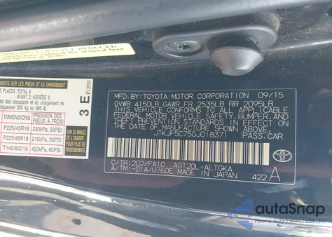 2016 Scion Tc z USA, uszkodzony, nr VIN JTKJF5C75GJ018371